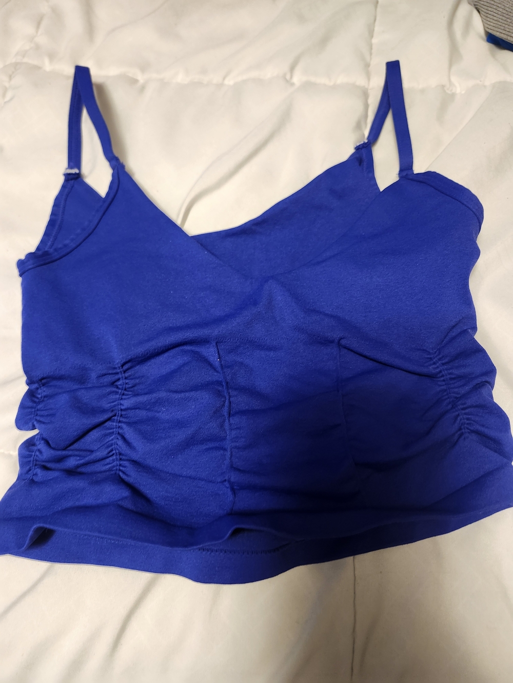 FP Movement by Free People On The Rise Bright Blue Seamless Scoop Tank - Picture 3 of 3